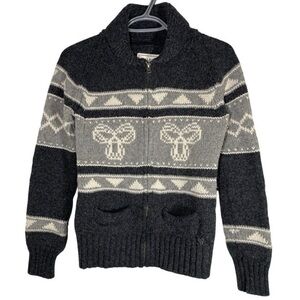 Aritzia TNA 100% Lambwool Full Zip Sweater